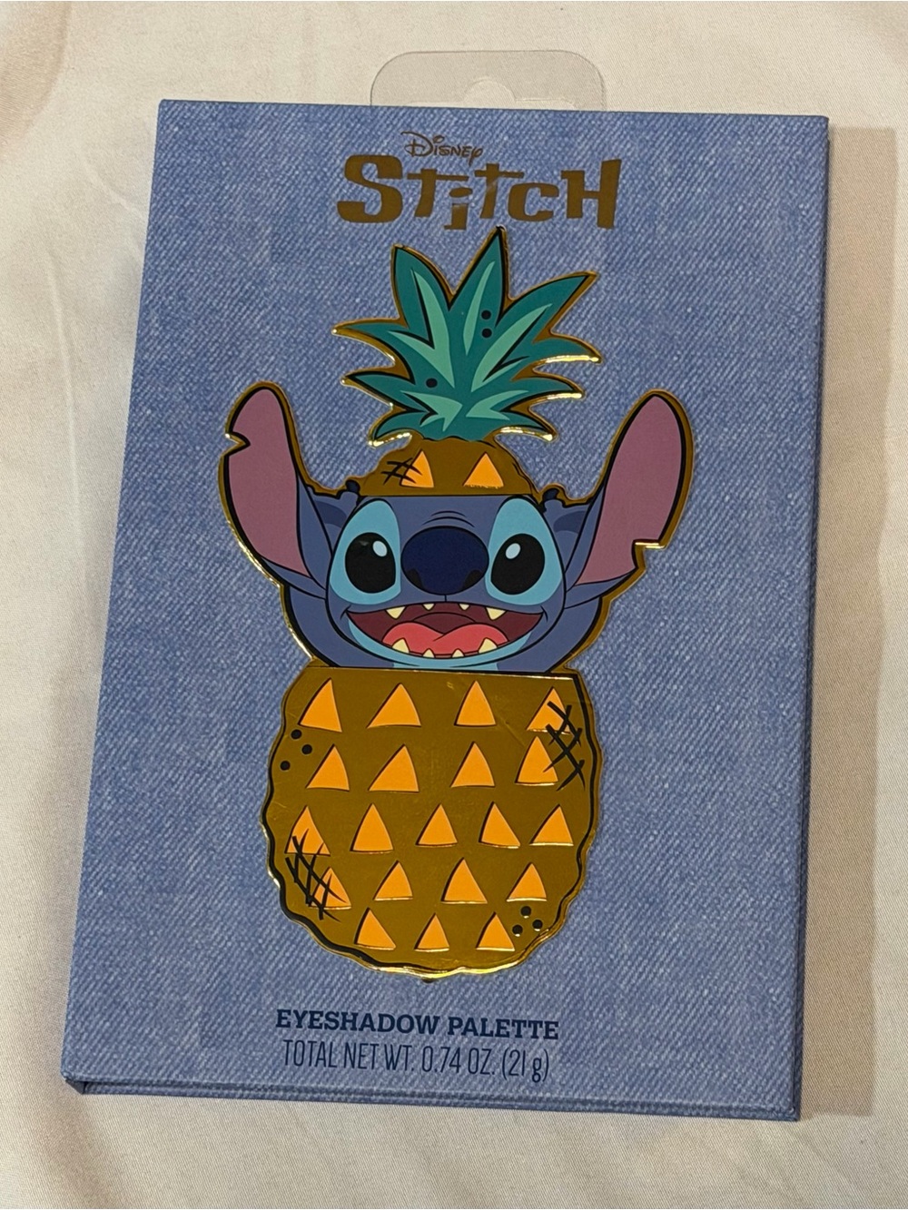 Disney Stitch Pineapple Eyeshadow Palette - Blue & Gold Accents